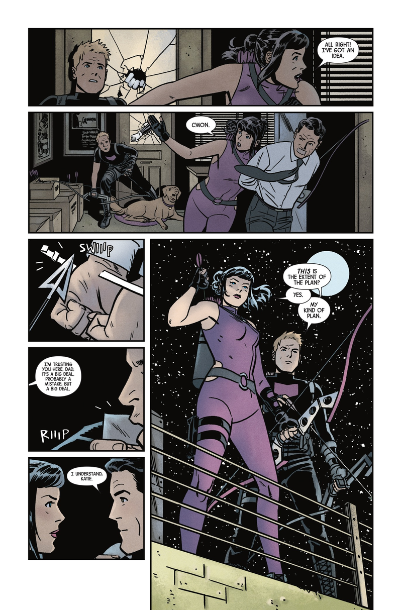 Illustration for article titled Kate and Clint fight for their lives in this Hawkeye #16 exclusive